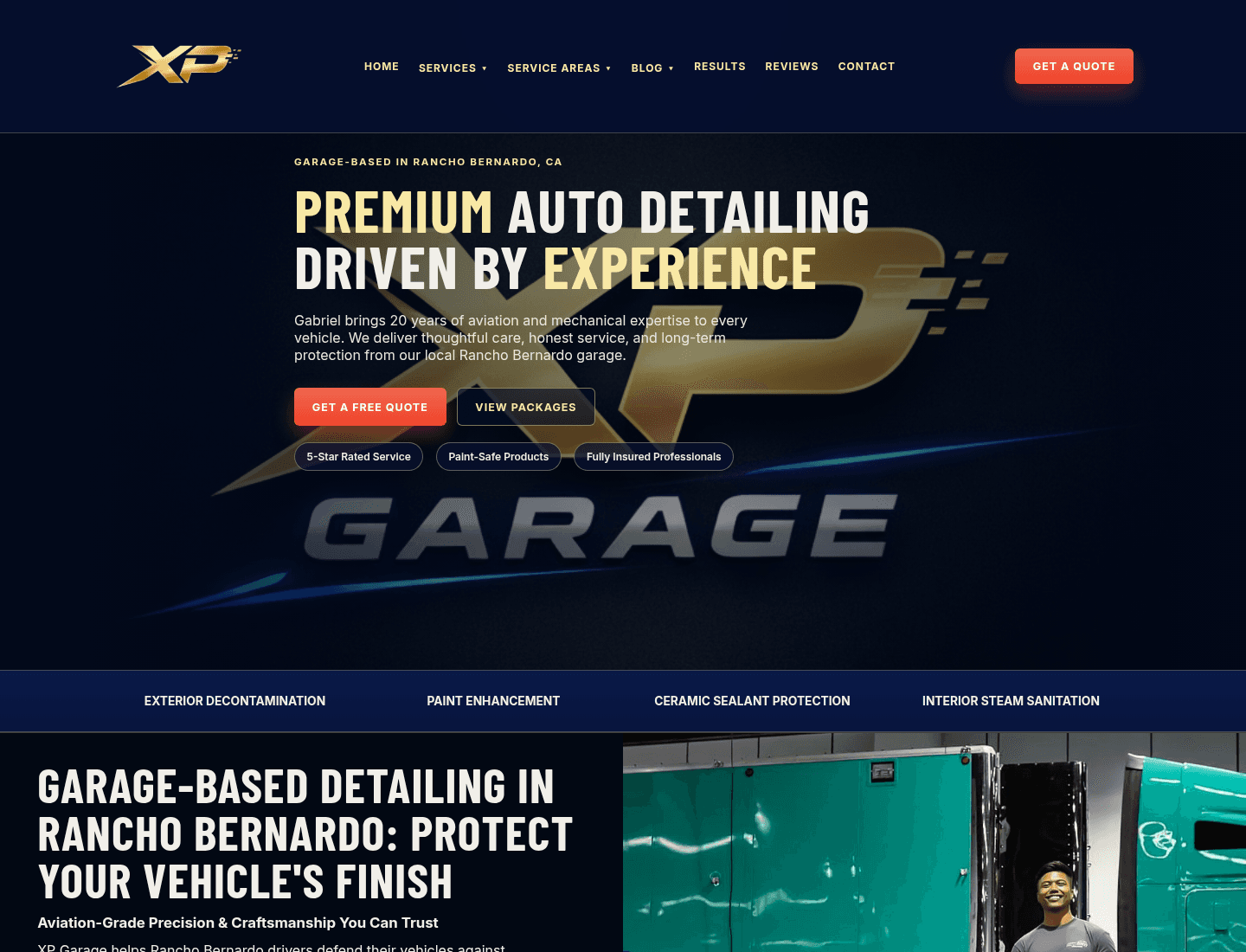 XP Garage website built and marketed by 7SVN Intelligence